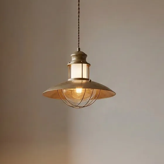 Suspension Lindby Louisanne Marron - Style Rustique et Marin