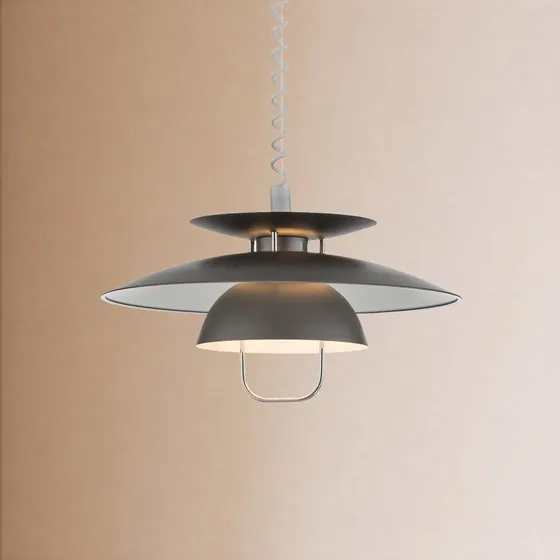 Suspension Lindby Nadija - Gris - Design Scandinave Réglable