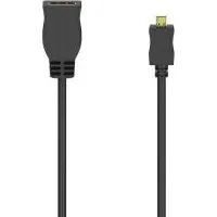 Hama 00205168 Adaptateur HDMI Micro Mle vers HDMI Femelle 10 cm Noir