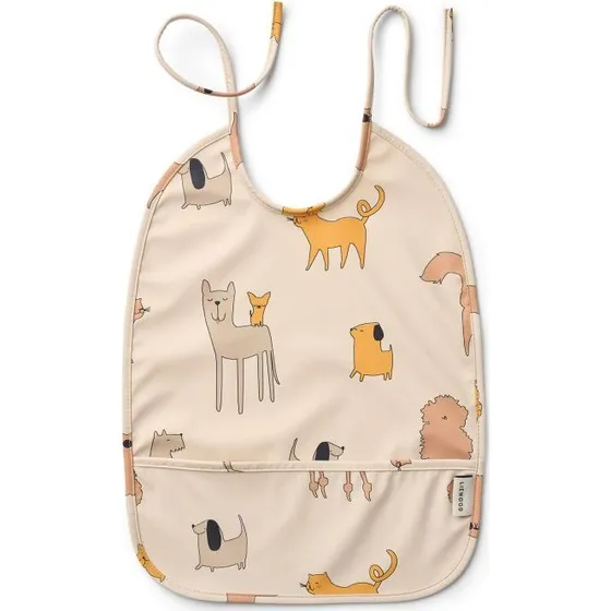 Liewood Lai Bib Cats and Dogs Sandy - 100% polyester recyclé