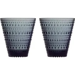 Iittala Kastehelmi Verre à Eau Gris Foncé 300 ml (Lot de 2)