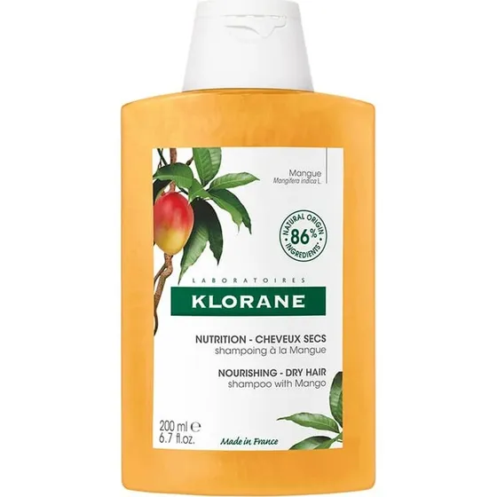 Klorane Shampooing à la mangue pour cheveux secs, 200 ml