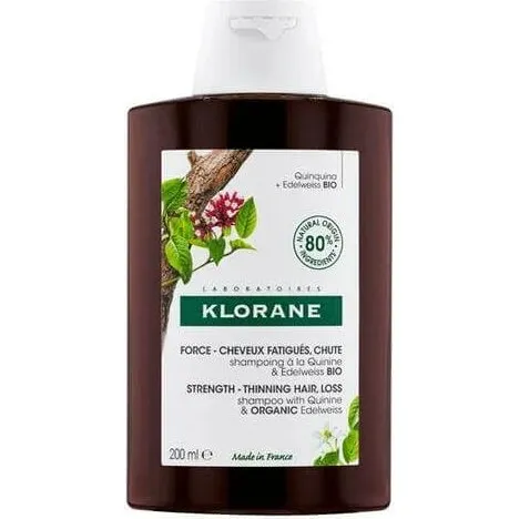Klorane Shampooing Fortifiant à la Quinine et Edelweiss Bio, 200 ml