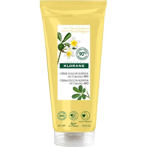 Klorane Crème de Douche Fleur de Frangipanier et Cupuaçu Bio 200ml