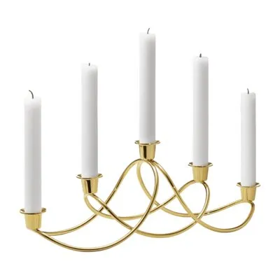 Georg Jensen Harmony Bougeoir Or 18 Kt Acier Inoxydable