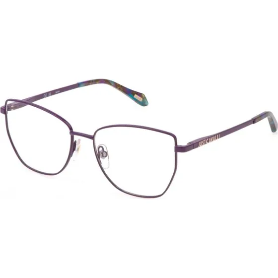 Just Cavalli VJC074 Lunettes de Vue Géométriques Violettes 54mm