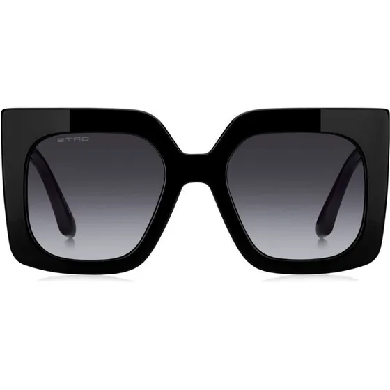 Etro 0075/S Lunettes de Soleil Papillon Noir et Gris 53mm