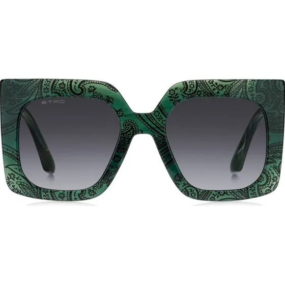 Etro 0075/S Lunettes de Soleil Papillon Vert et Verres Gris