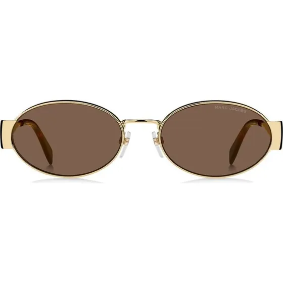Marc Jacobs Marc 806/S Lunettes de Soleil Ovales Dorées Marron
