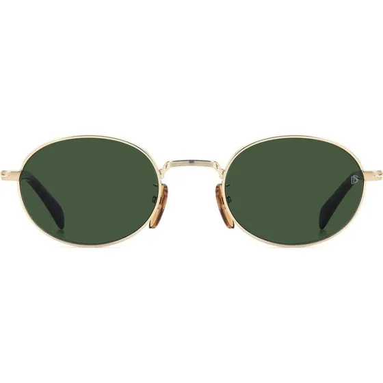 David Beckham DB 1196/S Lunettes de Soleil Ovales Dorées et Vertes