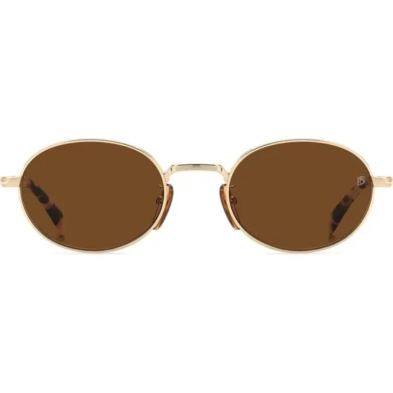 David Beckham DB 1196/S Lunettes de Soleil Ovales Dorées Marron
