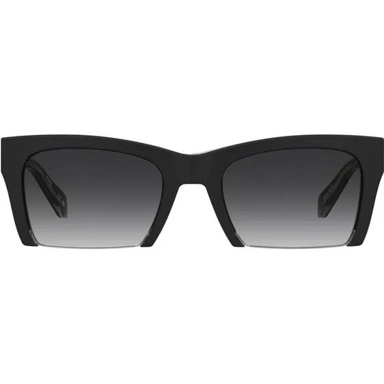 Moschino MOS196/S Lunettes de Soleil Carrées Noires et Grises