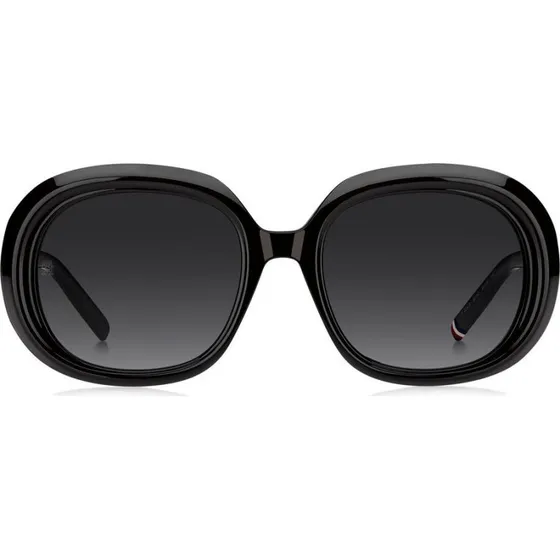 Tommy Hilfiger TH 2284/S Lunettes de Soleil Rondes Noires - Femme