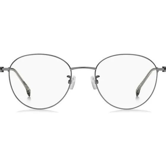 Boss 1876/F Lunettes de Vue Homme Rondes en Titane Ruthénium 52mm