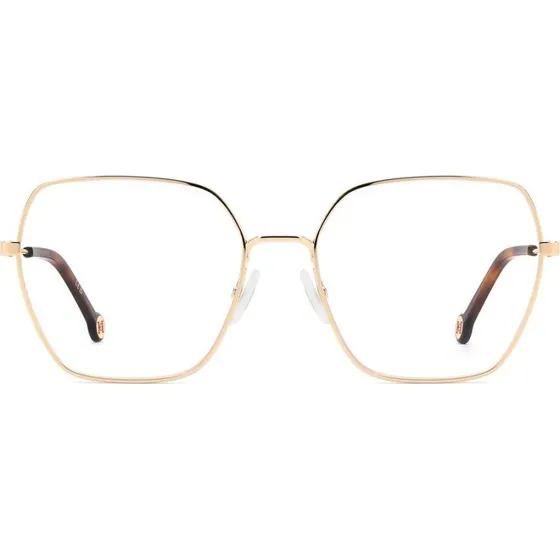 Carolina Herrera HER 0337 Lunettes de Vue Géométriques Acier Or Rose