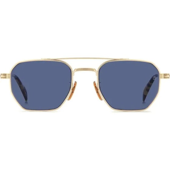 David Beckham DB 1229/S Lunettes de Soleil Aviateur Dorées et Bleues