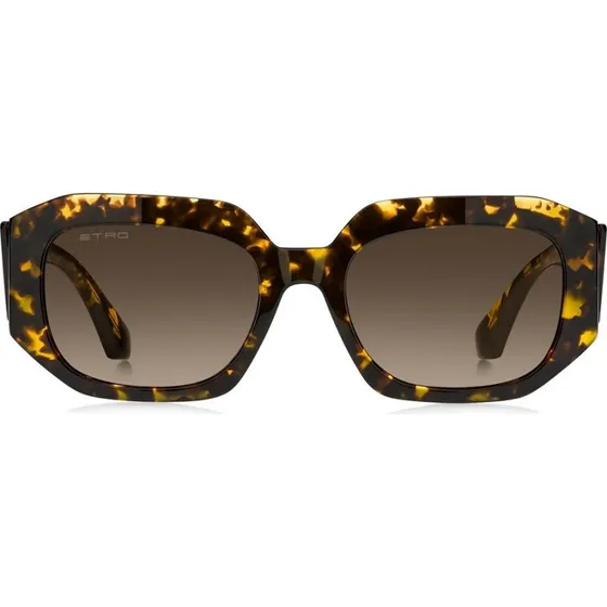 Etro Lunettes de Soleil Etro0123S-086HA pour Femme - Havana Géométrique