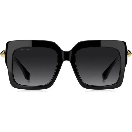 Etro 0131/S Lunettes de Soleil Oversized Noir et Gris 55mm