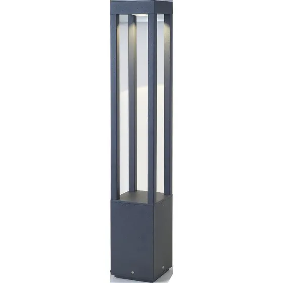 FARO BARCELONA Borne lumineuse extérieure AGRA, gris foncé, Aluminium