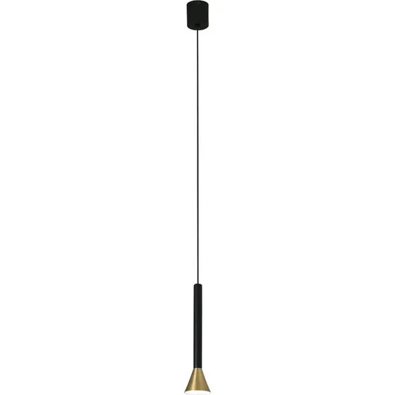 FARO BARCELONA Suspension LED Danka, Doré et Noir, Ø 8 x 25,5 cm