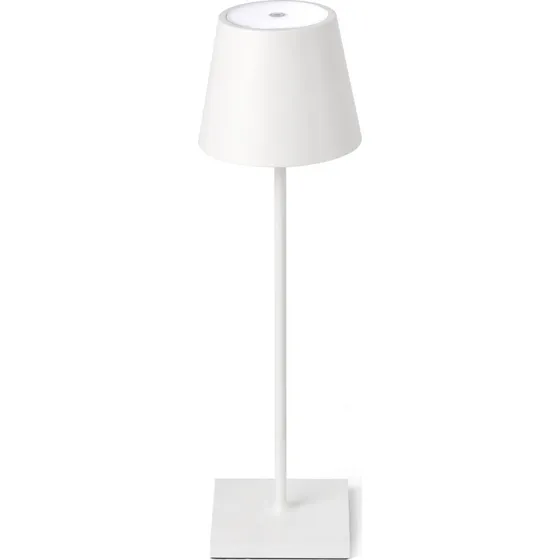 FARO BARCELONA Lampe à poser LED Toc, rechargeable USB, IP54, Blanc