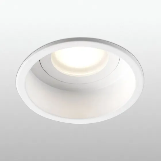 Faro Barcelona Spot encastré Hyde, blanc, IP44, Ø 8,9 cm