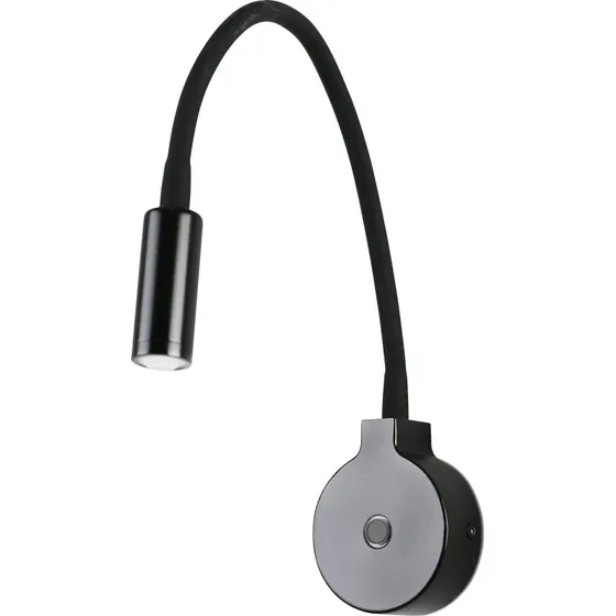FARO BARCELONA Applique murale LED Pixie, noir mat, bras flexible