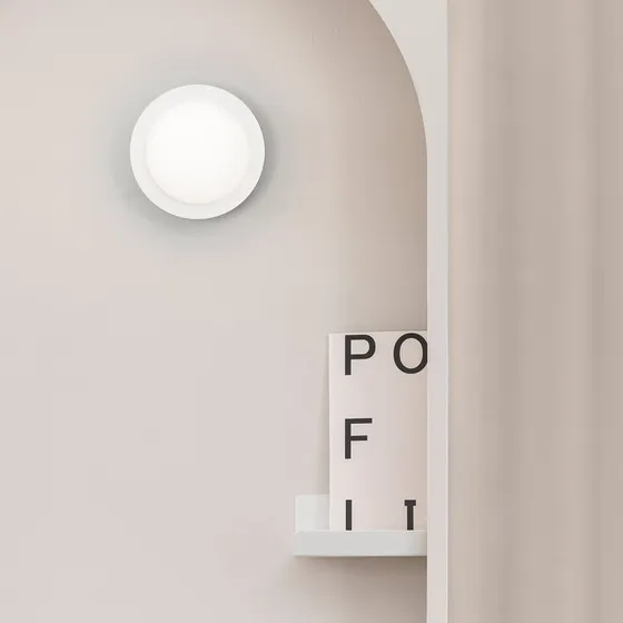 FARO BARCELONA Applique murale LED May, Blanche, Verre
