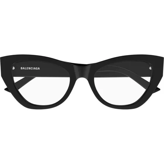 Balenciaga BB0449O Lunettes de Vue Femme Œil de Chat Noires 53mm