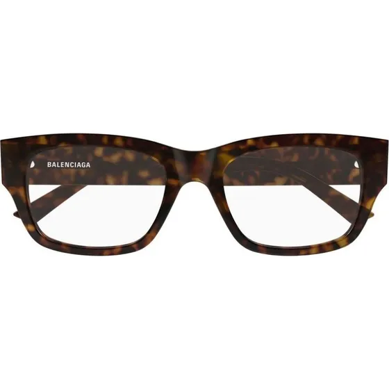 Balenciaga BB0450O Lunettes de Vue Carrées Havana 54mm