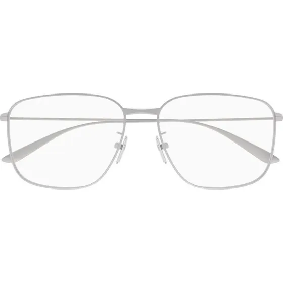 Balenciaga BB0452O Lunettes de Vue Carrées Argentées 59mm