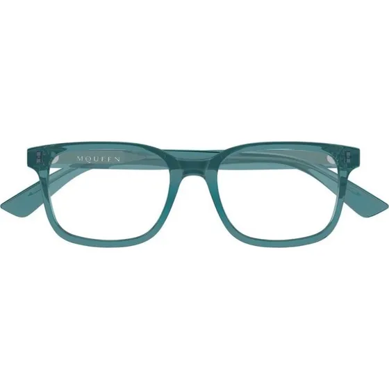 Alexander McQueen AM0541O Lunettes de Vue Homme Carrées Bleues 54mm