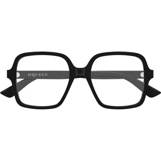Alexander McQueen AM0538O Lunettes de Vue Géométriques Femme Noir