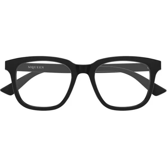 Alexander McQueen AM0539O Lunettes de Vue Carrées Noires Femme