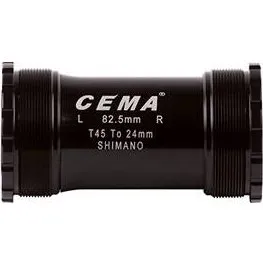 Cema Jeu de Pédalier Adaptateur T45 GXP Inoxydable Noir