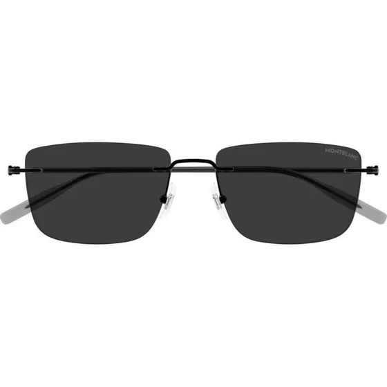 Montblanc MB0429S Lunettes de Soleil Carrées Homme - Noir/Gris