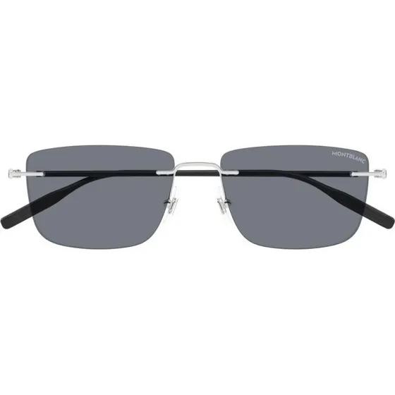 Montblanc MB0429S Lunettes de Soleil Homme Argentées Carrées