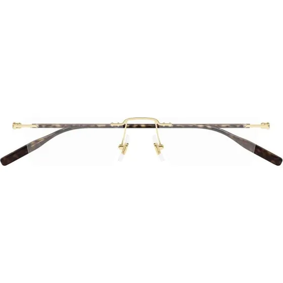 Montblanc MB0431O : Lunettes de vue rectangulaires dorées pour homme