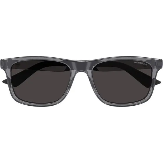 Montblanc MB0432S Lunettes de Soleil Carrées Grises pour Homme