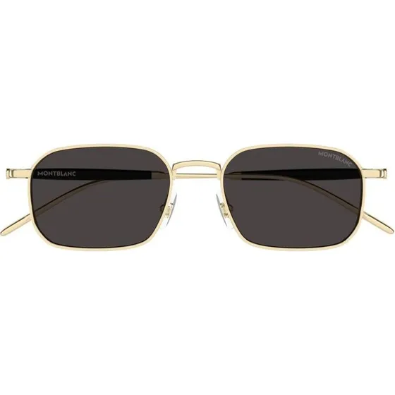 Montblanc MB0441S Lunettes de Soleil Carrées Dorées pour Homme