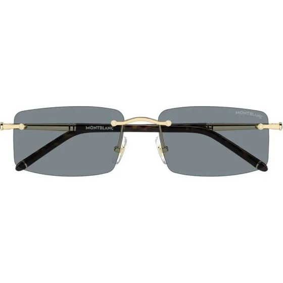 Montblanc MB0443S Lunettes de Soleil Homme Dorées Rectangulaires