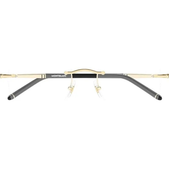 Montblanc MB0444O Lunettes de Vue Homme Carrées Dorées 54mm