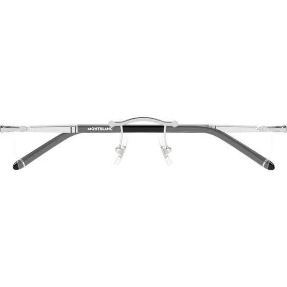 Montblanc MB0444O Lunettes de Vue Carrées Argentées Homme 54mm