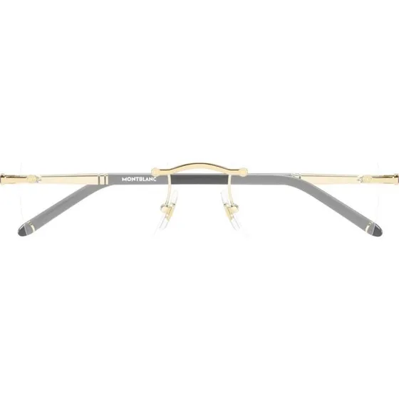 Montblanc MB0444O Lunettes de Vue Homme Carrées Dorées 54mm