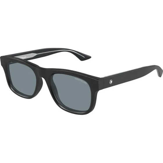 Montblanc MB0421S 003 : Lunettes de soleil carrées en acétate noir