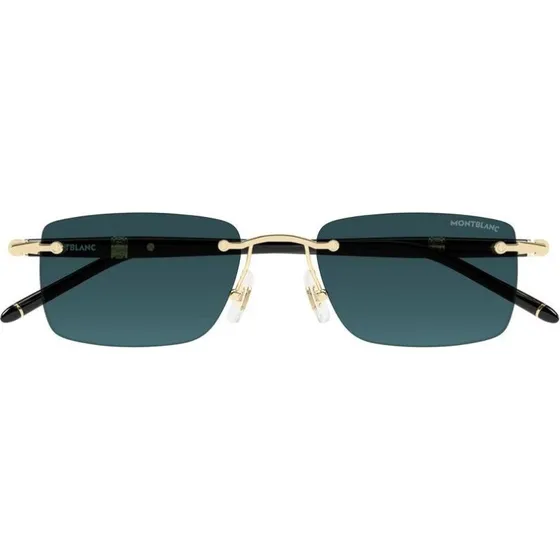 Montblanc MB0344S Lunettes de Soleil Homme Carrées Dorées 54mm