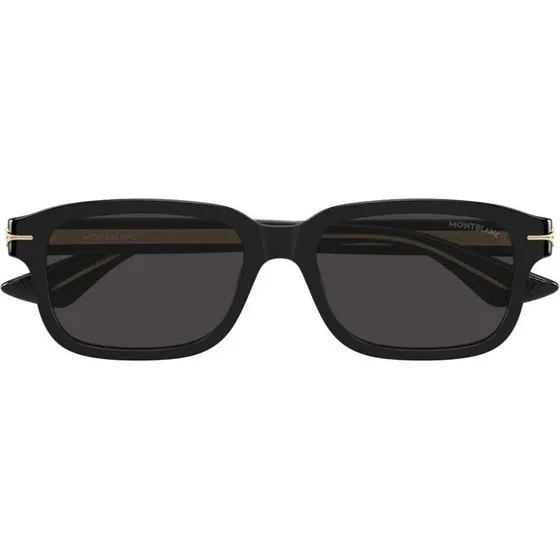 Montblanc MB0436S Lunettes de Soleil Homme Rectangulaires Noires