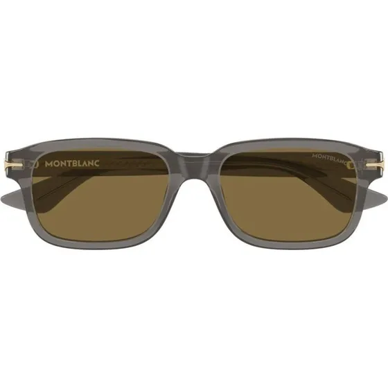 Montblanc MB0436S Lunettes de Soleil Homme - Gris/Marron