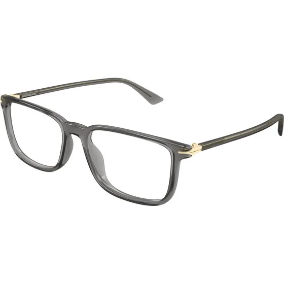 Montblanc Homme MB0437O 008 - Lunettes Optiques Carrées en Acétate Gris