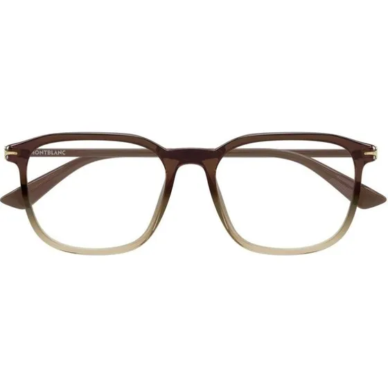 Montblanc MB0438O Lunettes de Vue Homme Carrées Marron 53mm